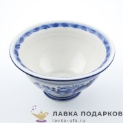 Гжель / Конфетница «Воробей» 16 х 16 х 09см. авт. Симонов С.М. 