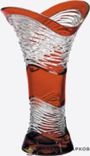 Ваза хрустальная «Серенада» 28 х 18 см.наклад бордо С_413430 