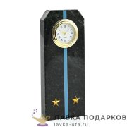 УК / Настольные часы «Погон лейтенант ВВС ВКС ВДВ» 6х15см змеевик ведомственные сувенирные 1316601ос 