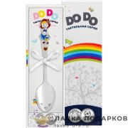 DODO / Ложка детская для кормления «Красная шапочка» 12 см. серебрение + позолота + эмаль  