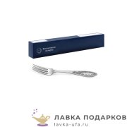 КМ / Вилка столовая «Пламя» 20 см. посеребренная с чернением (1 шт)  