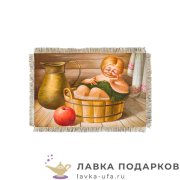 Свиток - магнит «Оберег - Домовенок в бане» 15 х 11 см. 1451_От_Н-М 