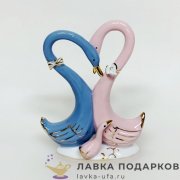 Delicate / Фигурка «Лебеди - семейка сердечком» 09 х 08 см. розово-голубой 1103.9 