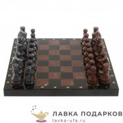 УК / Шахматы кабинетные «Традиционные» 40х40см лемезит серый мрамор в кейсе 130797 