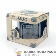 Креативная чайная кружка «Магнитафон» 420 мл. керамика, цв. черный 4598 