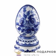 Гжель / Фигурка «Яйцо пасхальное» 13  х 08 х 08 см авт. Рыженок А.В.  