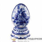 Гжель / Фигурка «Яйцо пасхальное» 13  х 08 х 08 см авт. Рыженок А.В.  