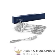 КМ / Вилка столовая «Пламя» 20 см. посеребренная с чернением (6 шт)  