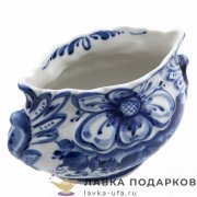 Гжель / Ваза декоративная «Любовь» 10 х 15 х 09 см. авт. Селиверстова Г.И. 
