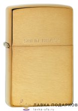 Zippo 204 / Зажигалка Zippo классическая с покрытием матовая латунь, Надежный 