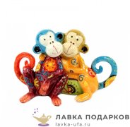 Фигурка года «Обезьянка - пара в розах» 14 х 09 см. (пестрый) KEN_77911 