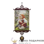 УС А5 / Свиток - оберег «Баба Яга в сирени» 18 х 15 см. 1437_5_В-П 
