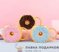 Кружка дизайнерская 450 мл. «Пончик» цвет в асс. 3034 