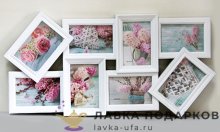 Арт - НН / Мульти-рамка на 8 фото «Семейная» 66 х 33 см. белая BH_2508 