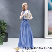 Seltmann / Статуэтка «Девушка с гармонью» 34 х 13 см. голубой 631.362 