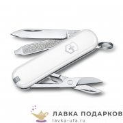 Victorinox / Нож-брелок «Классика Падающий снег» 06 см. 7 функций, сталь + пластик белый 0.6223.7G 