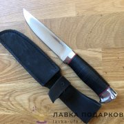 Златоуст / Нож охотничий «Монблан» сталь 95 х 18.  рукоять кожа + аллюминий 
