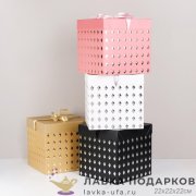 УП / Коробка подарочная «Ромбики» средняя №5 квадратная 22х22х22см складная 335-L 