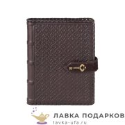 Макей / Ежедневник недатированный А5, обложка кожа «Золотой ключик» цв. бордо 008_08_31_3 