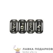Панно с нефритовым камнем в багете 59 х 35 см. черный 1501_4 
