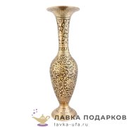 Кашмир / Ваза латунная с эмалью 42 х 10 х 10 см. белый В_2377_16_6 