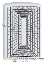 Zippo / Зажигалка 29916 «Перспектива» 56 х 36 х 12 мм. белый матовый 