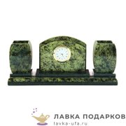 УК / Подставка - органайзер из камня «Тюльпан» 28 х 11 х 08 см. змеевик светлый 3419 