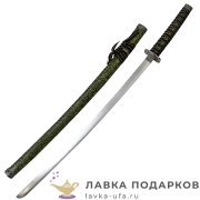 Макет / Меч самурайский «Катана» 100 см. ножны черные с желтым + серебро JL_021_KA 