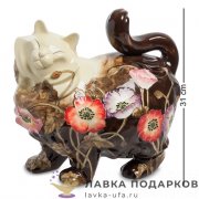 Pavone / Фигурка «Кошка в розах» 31 х 31 см. коричневый JP_11.1 