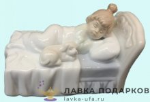 Seltmann / Фигурка «В кроватке - девочка» 07 х 08 х 12 см. пастель ХР_3145 