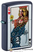 Zippo / Зажигалка бензиновая  Zippo 48723 «Королева» цв. синий матовый 