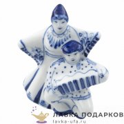 Гжель / Статуэтка «Пляска» 12 х 10 х 07 см авт. Окулова З.В. 