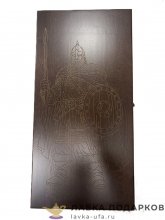Нарды из массива дерева «Богатырь» (лазерный рисунок), 60 х 30 см. 