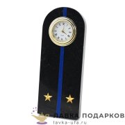 УК / Настольные часы «Погон лейтенант СК ВС» 6х15см змеевик ведомственные сувенирные 6625мс 