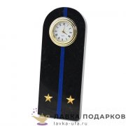 УК / Часы из камня «Погон - Лейтенант СК, ВС» 15 х 06 см. змеевик 6625мс 