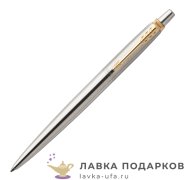 Ручка шариковая Parker Jotter Core, синий и хром, кнопочный механизм, синий стержень (1953186) 