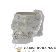 Кружка дизайнерская 450 мл. «Скелет» 15 х 11 х 09 см. белый Эвр_8214 