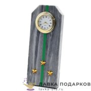 УК / Настольные часы «Погон старший лейтенант ПВ» 6х15см мрамор ведомственные 6660ос 
