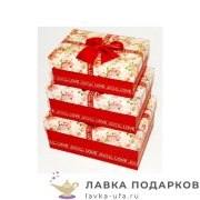 УП / Коробка подарочная «Бант — Love» Средняя №5 прямоугольная 21х13х8 см 