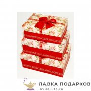 Коробка прямоугольная «Бант - Love» 21 х 13 х 08 см. (2--3) 