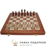 НИ / Шахматы подарочные «Торнамент №4» 42х21 см шпон махагон Wegiel 3013 