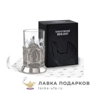 КМН / Подстаканник Кольчугино «Балет» со стаканом (хрусталь), никель, Меценат 