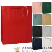 УП / Пакет подарочный «Классика» тиснение vertical средний 26х12х32см ассорти 32413-A 