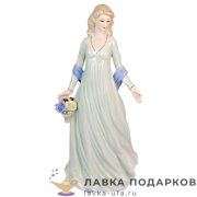 HP / Статуэтка фарфоровая «Дама с корзинкой роз» 30х21 см — НР-047 