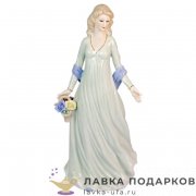 HP / Статуэтка фарфоровая «Дама с корзинкой роз» 30х21 см — НР-047 