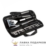 Набор для барбекю в чемодане: 4 предмета, деревянные ручки DW-110 