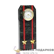 УК / Настольные часы «Погон подполковник МВД ВС» 6х15см змеевик ведомственные 1316647-2ос 