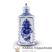 Гжель / Штоф «Россиянин» 1400 мл,  24 х 11 х 11 см авт. Царегородцев А.В. 
