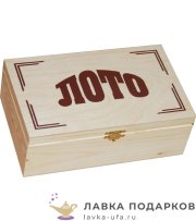 Лото в дер. шкатулке «Тройка» 25 х 19 х 06 см. черный + золото 358-19 