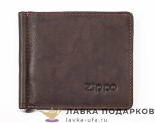 Zippo / Зажим для денег 10 х 09 см. кожа, цвет коричневый 2005126 